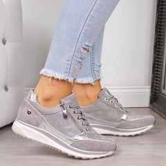 Imogen - Orthopädische Sneaker mit Reißverschluss in Grau