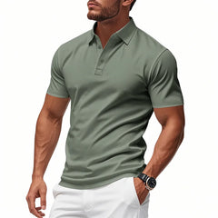 Dalmor™-Polohemd mit Schmaler Passform und Minimalistischem Stil in Olivgrün