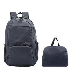 Leicht Faltbar Unisex Reise Rucksack | Draußen in Grau
