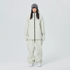 Unisex Stilvoll Skianzug | Zweiteiliges Set in Weiß