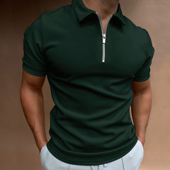Casual Slim Fit Poloshirt für Herren in Grün