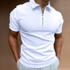 Casual Slim Fit Poloshirt für Herren in Weiß