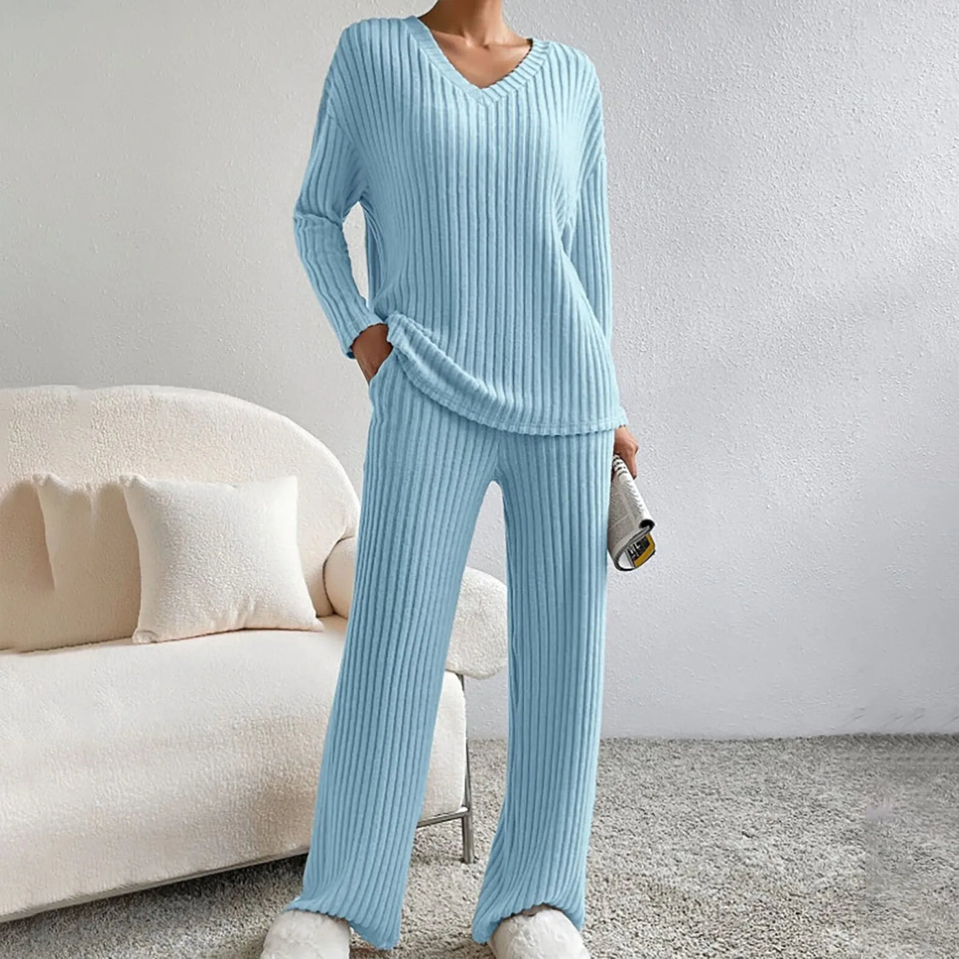 Anneliese®️ | Set aus bequemen Rippstrickteilen