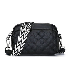 Belle | Raffinierte PU Lederachsen Tasche in Schwarz