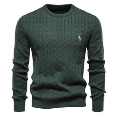 Moritz | Warmer Herrenpullover aus weichem Strick in Grün