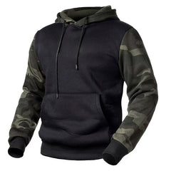 Peter | Herren Tarnfarben-Hoodie in Schwarz