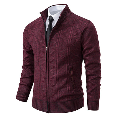 Business Strickjacke mit Reißverschluss für Männer