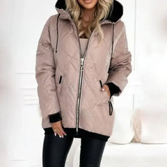 UrbanGlanz™ Thermojacke mit Hochwertiger Steppung und Hohem Kragen / Warmer Komfort mit Raffiniertem Design! in Pink