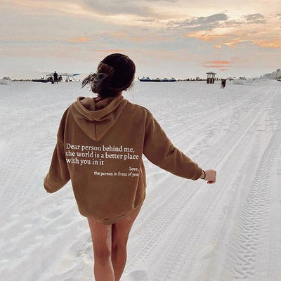 Warmer Unisex-Kapuzenpullover mit Aufdruck | Langarm