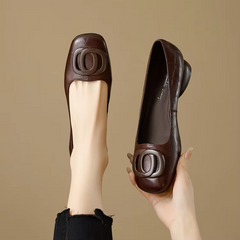 Camilles | Damen Ballerinas aus Weichem Leder – Leder Ballerinas Komfort in Braun