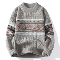 Clara | Herren-Strickpullover nordisch & stylisch in Kaki