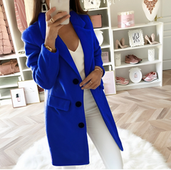 Tina - Eleganter Herbst- und Winterjacke in Blau