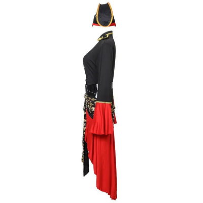 Piratenkapitän mit Hut und Schwert Halloween Kostum Kleid | Midi