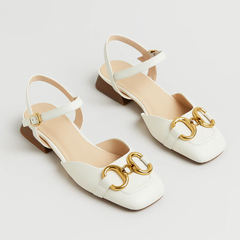 Novara | Offene Sandalen in Weiß