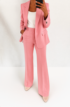 Tessa - taillierter Zweiteiler in Pink