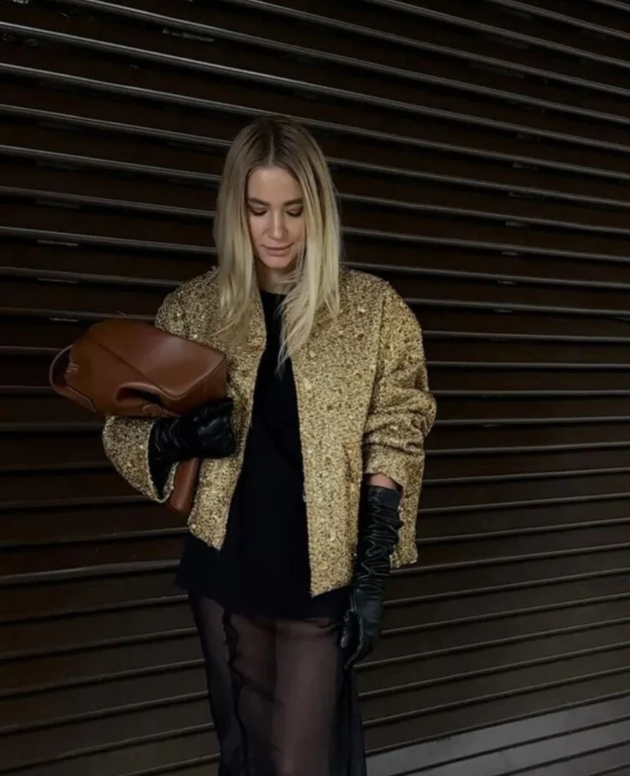 Zelma - Glitzer-Jacke - Dünne Jacke