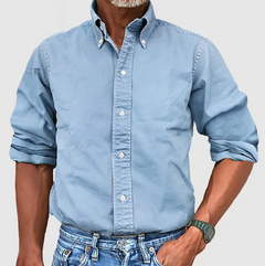 Karl™ | Klassisches Baumwollhemd in Hellblau