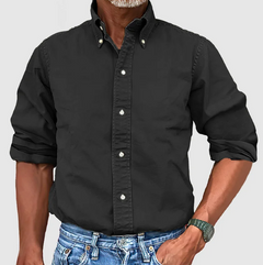 Karl™ | Klassisches Baumwollhemd in Schwarz