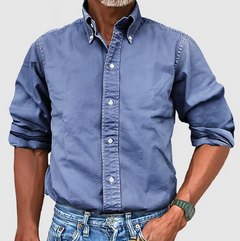 Karl™ | Klassisches Baumwollhemd in Blau