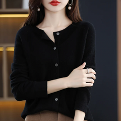 Ida - Leichte Strickjacke in Grün