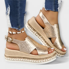 Helma - Damen Sandalen in Gold