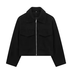 CLAIRE™ | Wollmantel in Schwarz