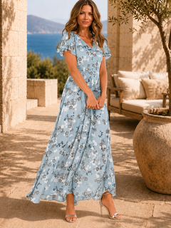 Zuri | Fließendes, schmeichelndes Kleid in Blau