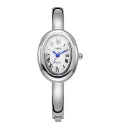 Valerie | Elegante Spangenuhr für Damen in Silber / Weiß