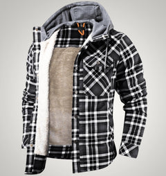 Henry | Herren Gefütterte Karierte Hemdjacke in Grau