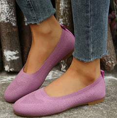 Minerva® | Flache und atmungsaktive orthopädische Schuhe für Damen in Lila