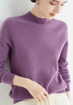 Wilhelmine - Lässiger Pullover in Dunkelviolett