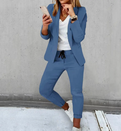 Nariko | Elegantes Blazer-Set in Blau (schnell ausverkauft)