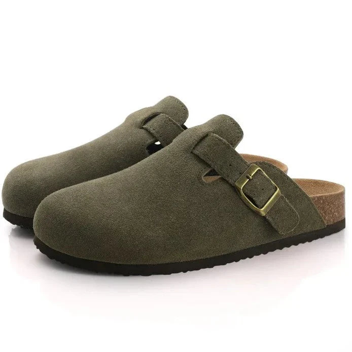 Zella - Unisex-Sandalen aus Leder im Boston-Stil
