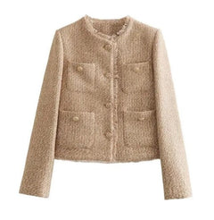 Ninobelli | Schicker Tweed-Mantel in Khaki