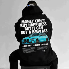 Der überdimensionale Racing Hoodie in Schwarz B