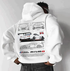 Der überdimensionale Racing Hoodie in Weiß C