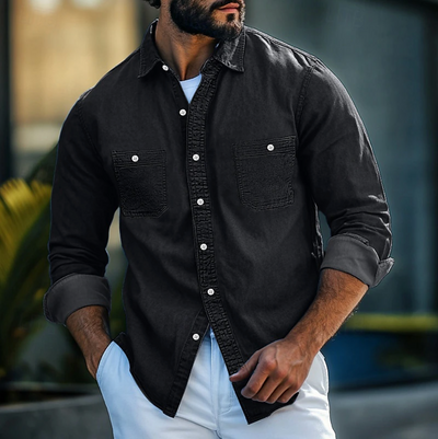 Denimhemd mit Knöpfen für Männer