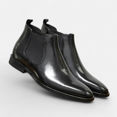Enrico™ | Chelsea-Stiefel aus italienischem Leder in Schwarz
