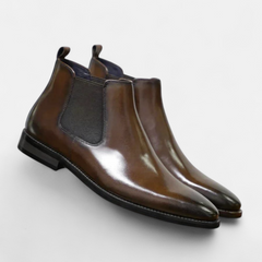 Enrico™ | Chelsea-Stiefel aus italienischem Leder in Braun