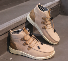 August - Schuhe mit Kordelzug - Stilvolles Samt-Design in Beige
