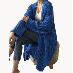Amelina | Klassische und stilvolle Sommer-Strickjacke in Blau