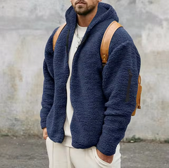 Tyler | Fleece-Hoodie in Marineblau