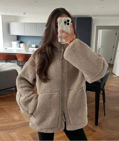 Damen Teddy Mantel | Gemütlich