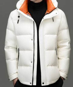 Alexander | Klassische Winter Daunenjacke in Weiß