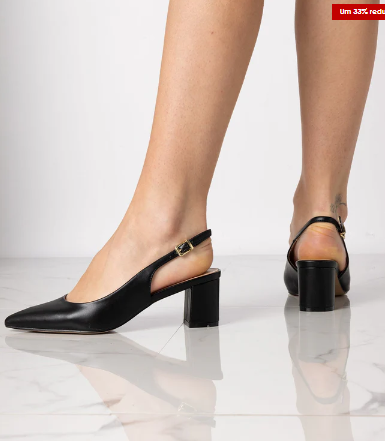 Maura® | Stilvolle schwarze Schuhe mit schwarzem Riemen
