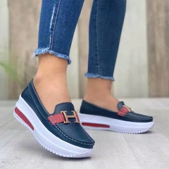 Emiliah - Damen Plateau Turnschuhe in Blau