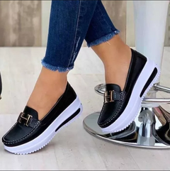 Emiliah - Damen Plateau Turnschuhe in Schwarz