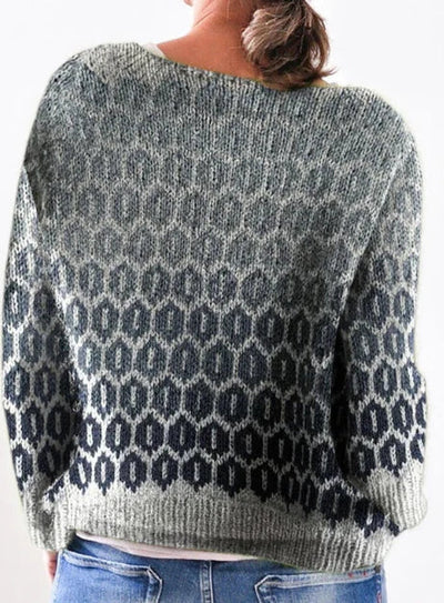 Lässiger Grauer Pullover für Frauen