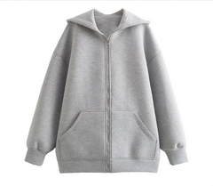 Jewel - Kapuzenpullover mit Reißverschluss - Lässige Oberbekleidung in Grau