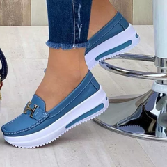 Emiliah - Damen Plateau Turnschuhe in Hellblau